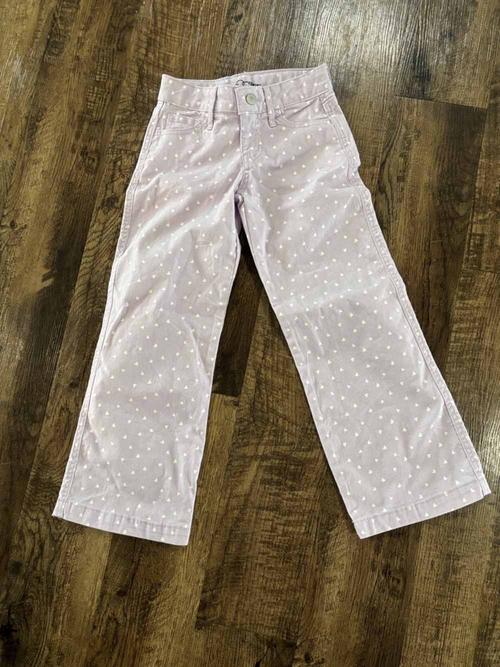 art class Lavender Heart Print Jeans